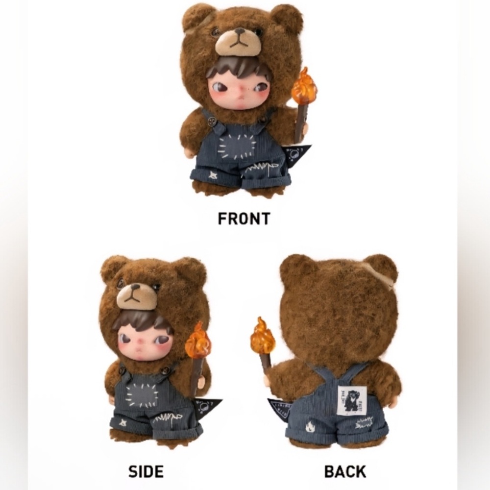 Hirono Living Wild Fight for Joy Plush Vinyl doll Fire Pop Mart - Picture 3 of 7